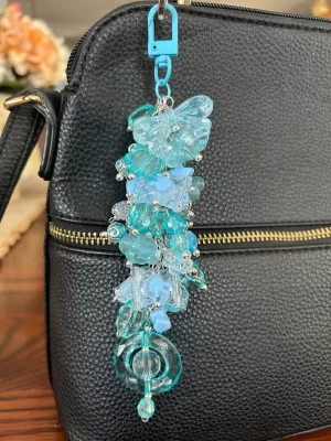 Blue 7 Purse Dangle